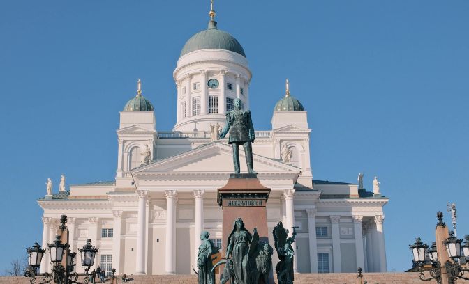 Standbeeld in Helsinki